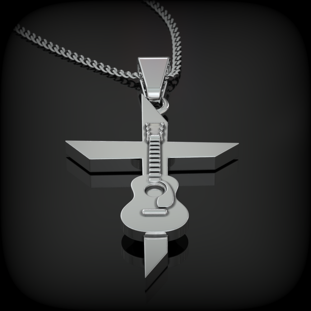 Guitar Cross Necklace - LIMITED EDITION