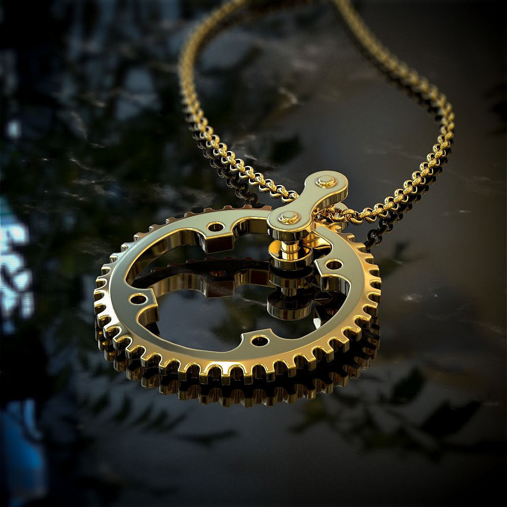 ※特別値下げ！CROWN NECKLACE GOLD ガボラトリーの18キャラット ゴールド スカル オン スパイク