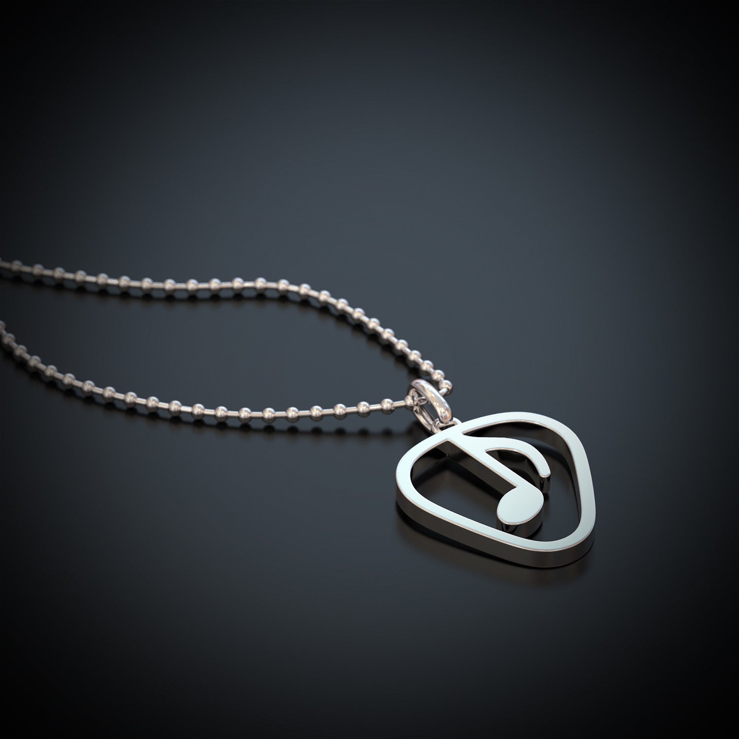 Love Guitar Music Necklace