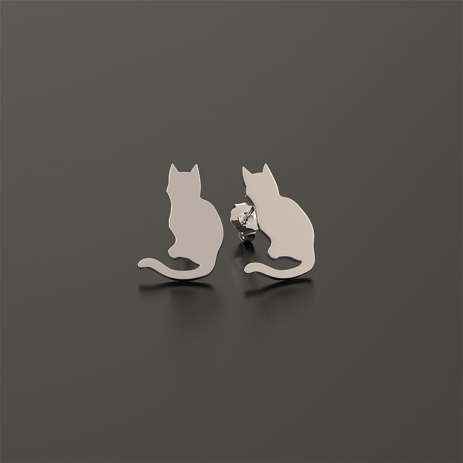 Cute Cat Stud Earrings
