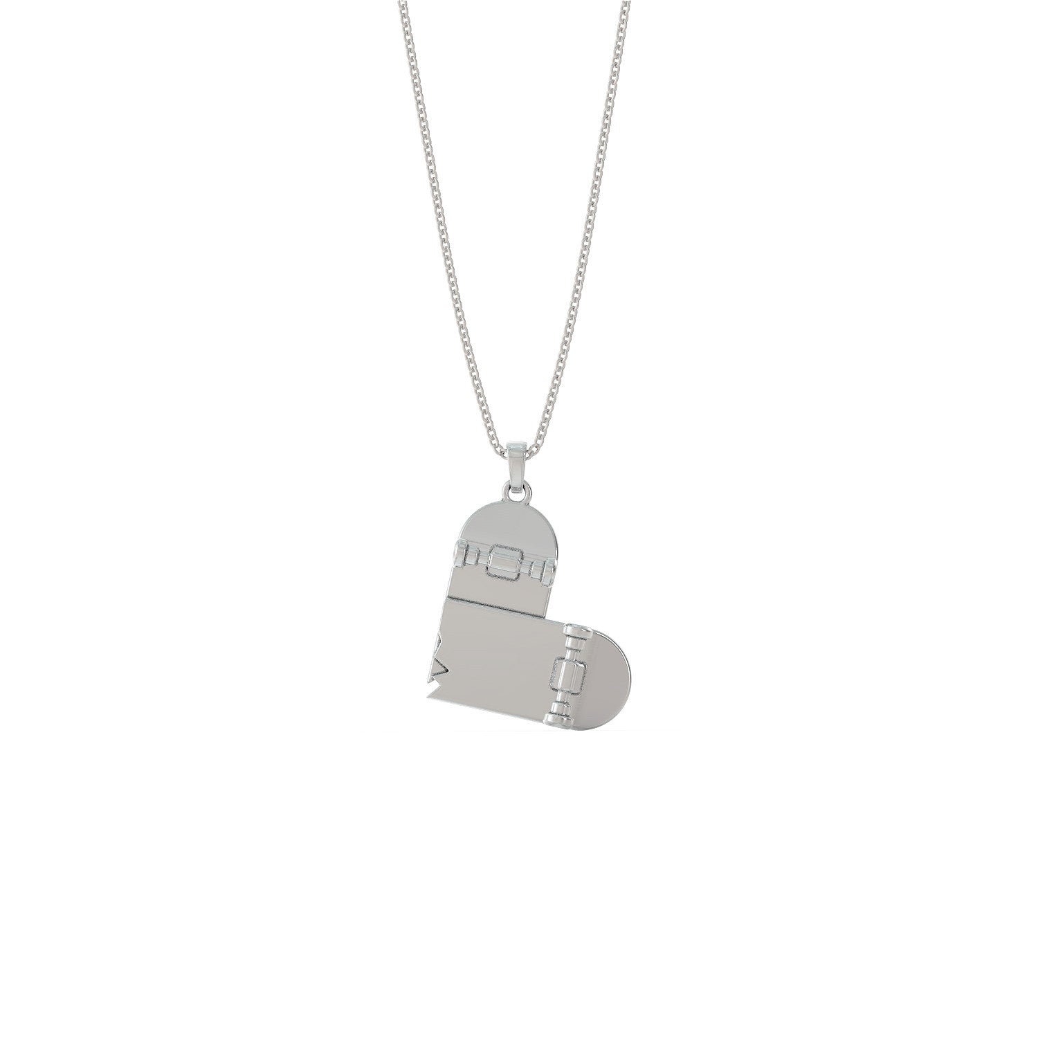 Skateboard Heart Necklace