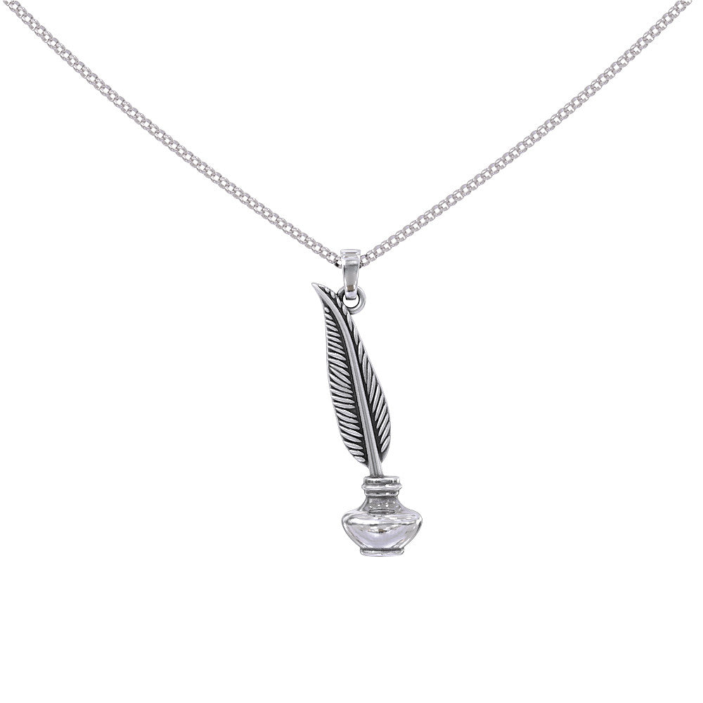 Quill Pen and Ink Bottle Necklace – ShineOn