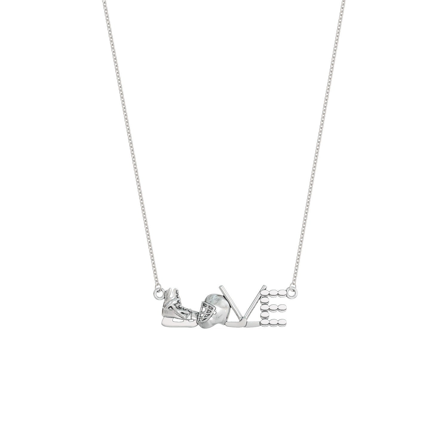 Hockey Love Pendant Necklace