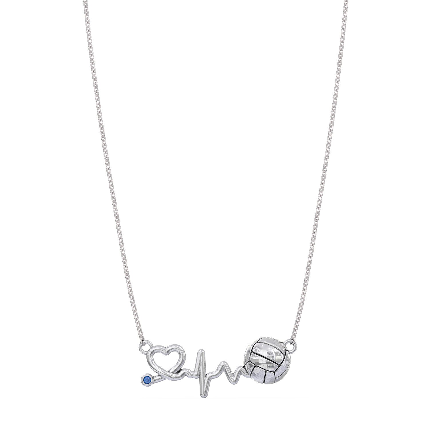 My Heart Beats for Volleyball | Birthstone Pedant