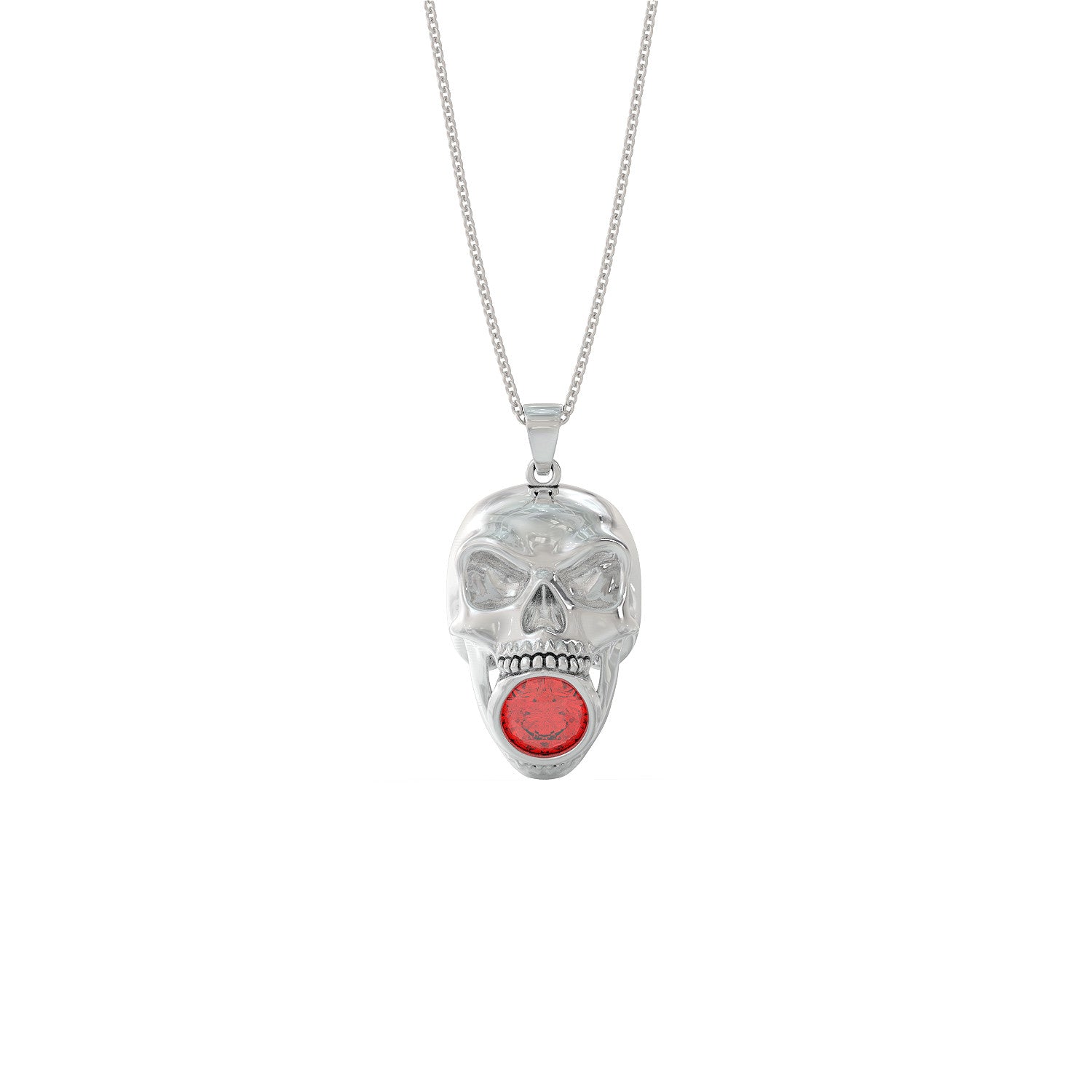 Skull Eating BirthStone Necklace
