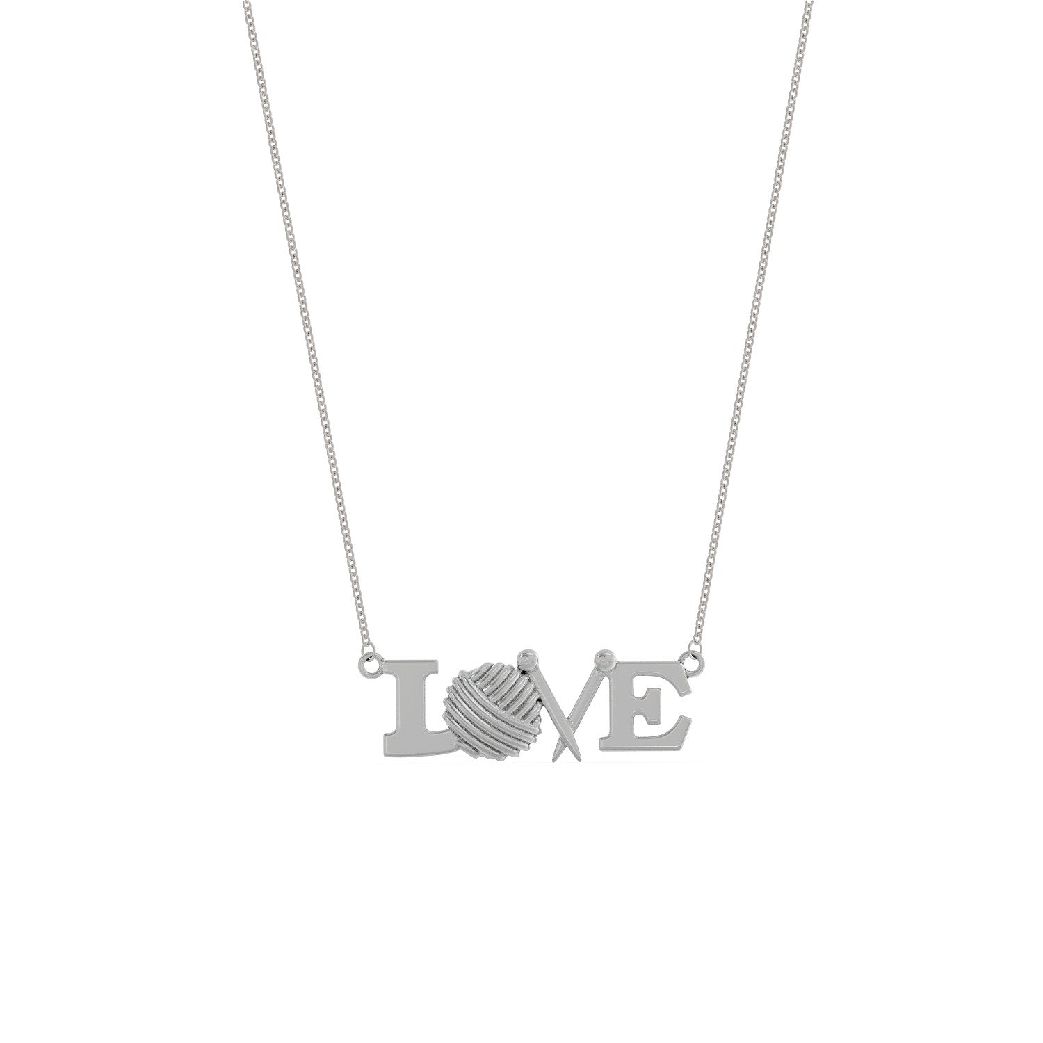 Love Knitting Necklace