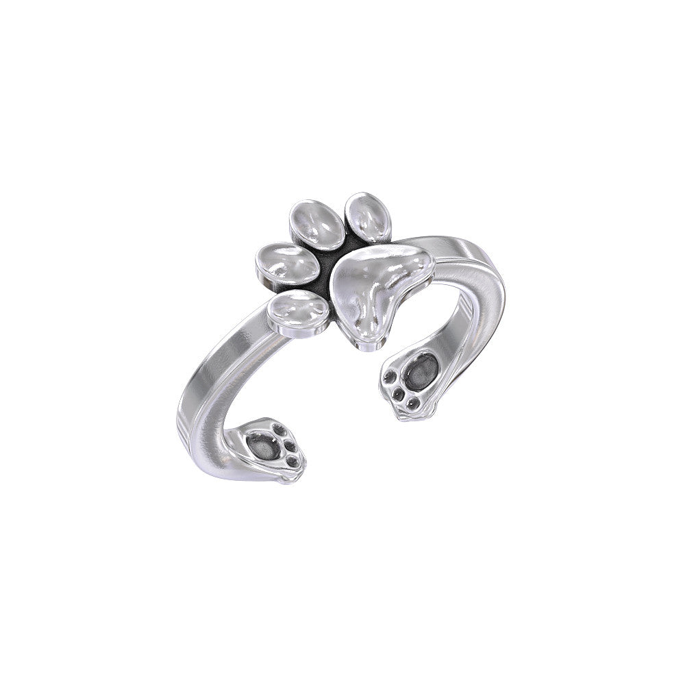 Sterling Silver Diamond Puppy Paw Ring | Dunkin's Diamonds
