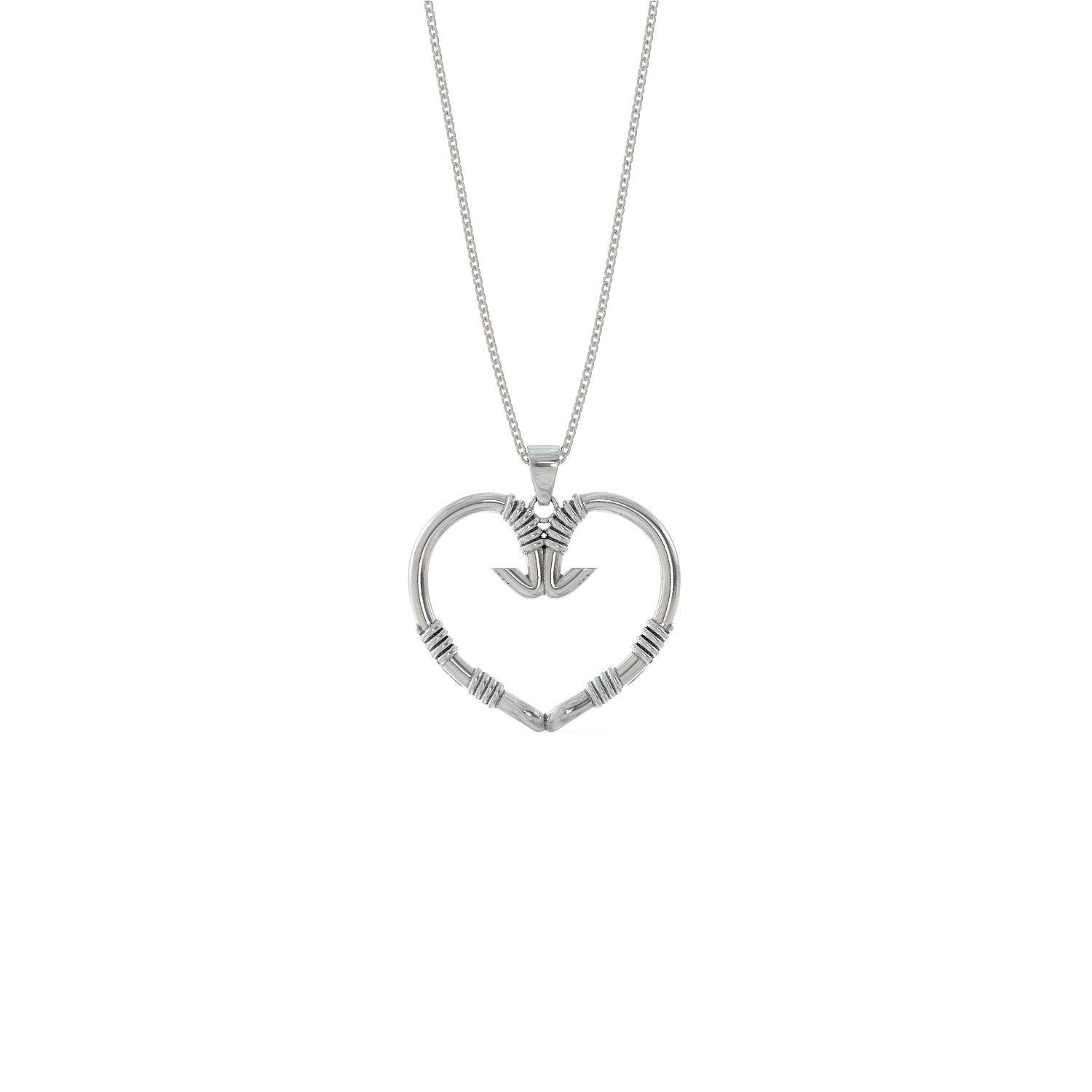 Fishing Heart Necklace