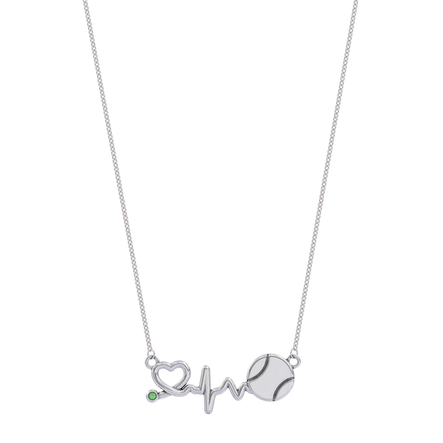 My Heart Beats for Tennis | Birthstone Pedant