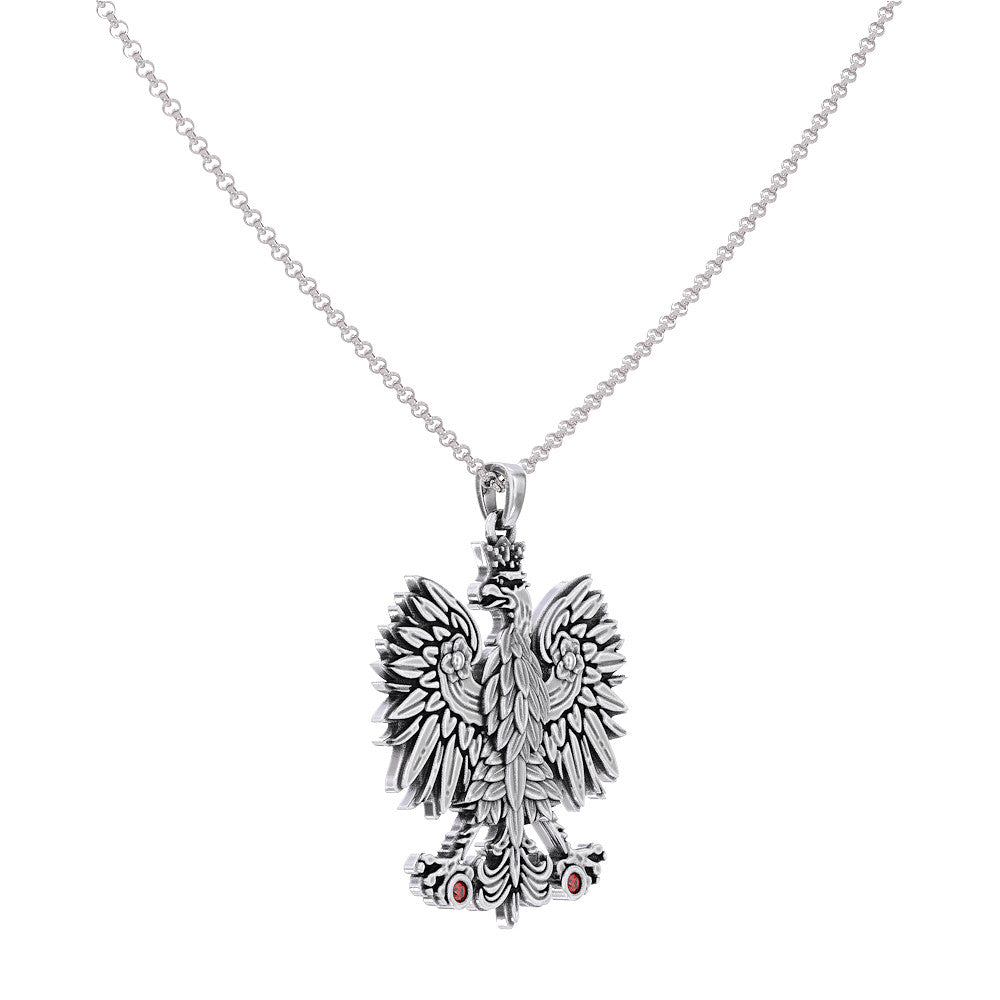 Polish Eagle Silver Pendant 1 Long