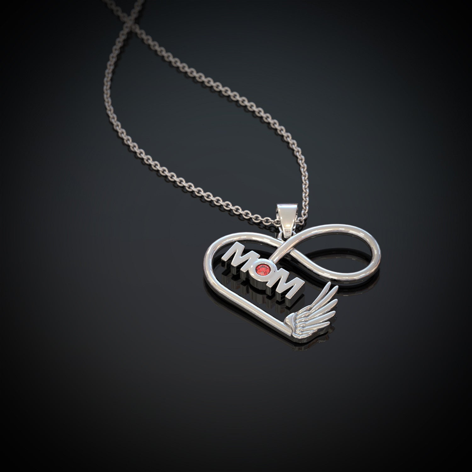 Mom Infinity Birthstone Necklace
