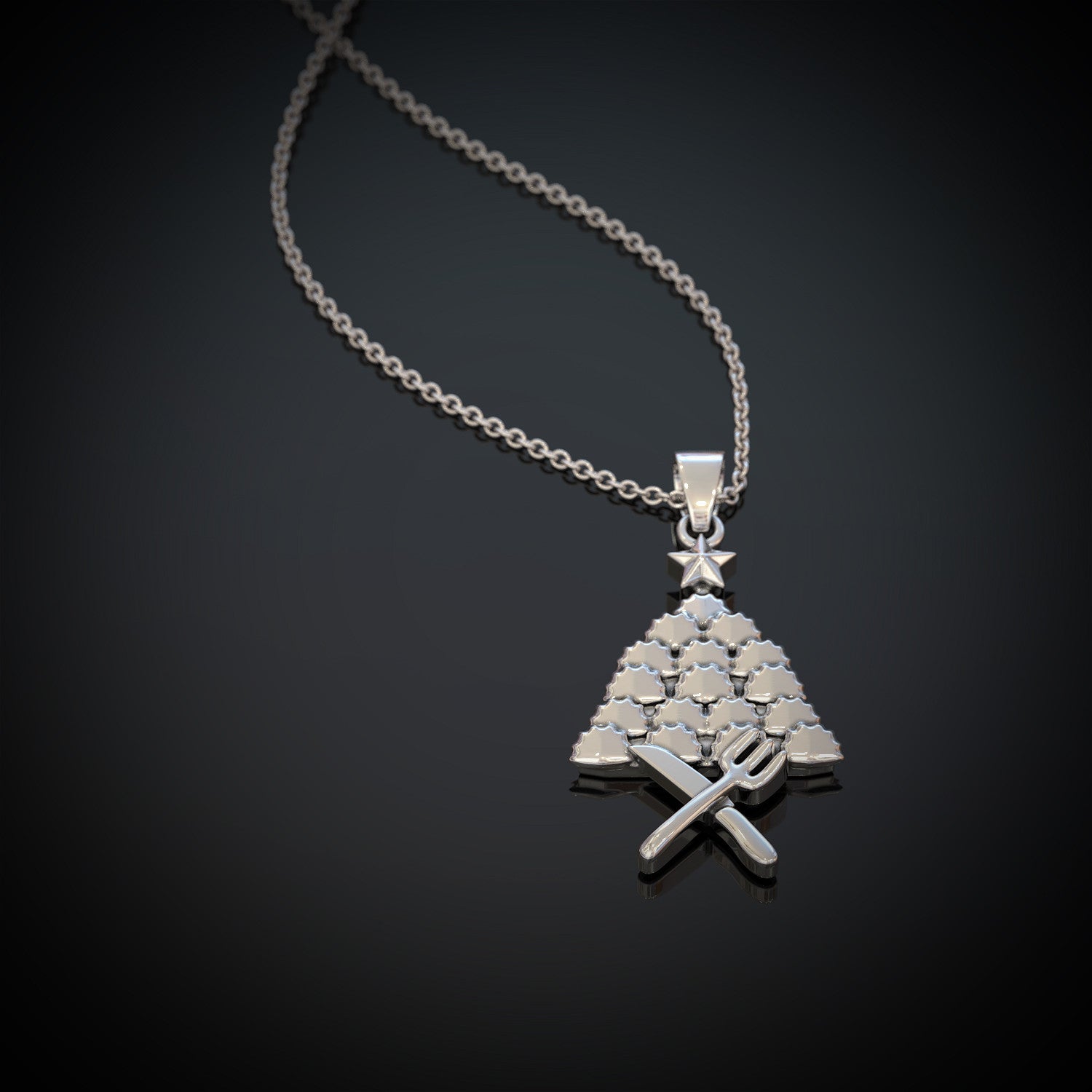Pierogi Tree Necklace