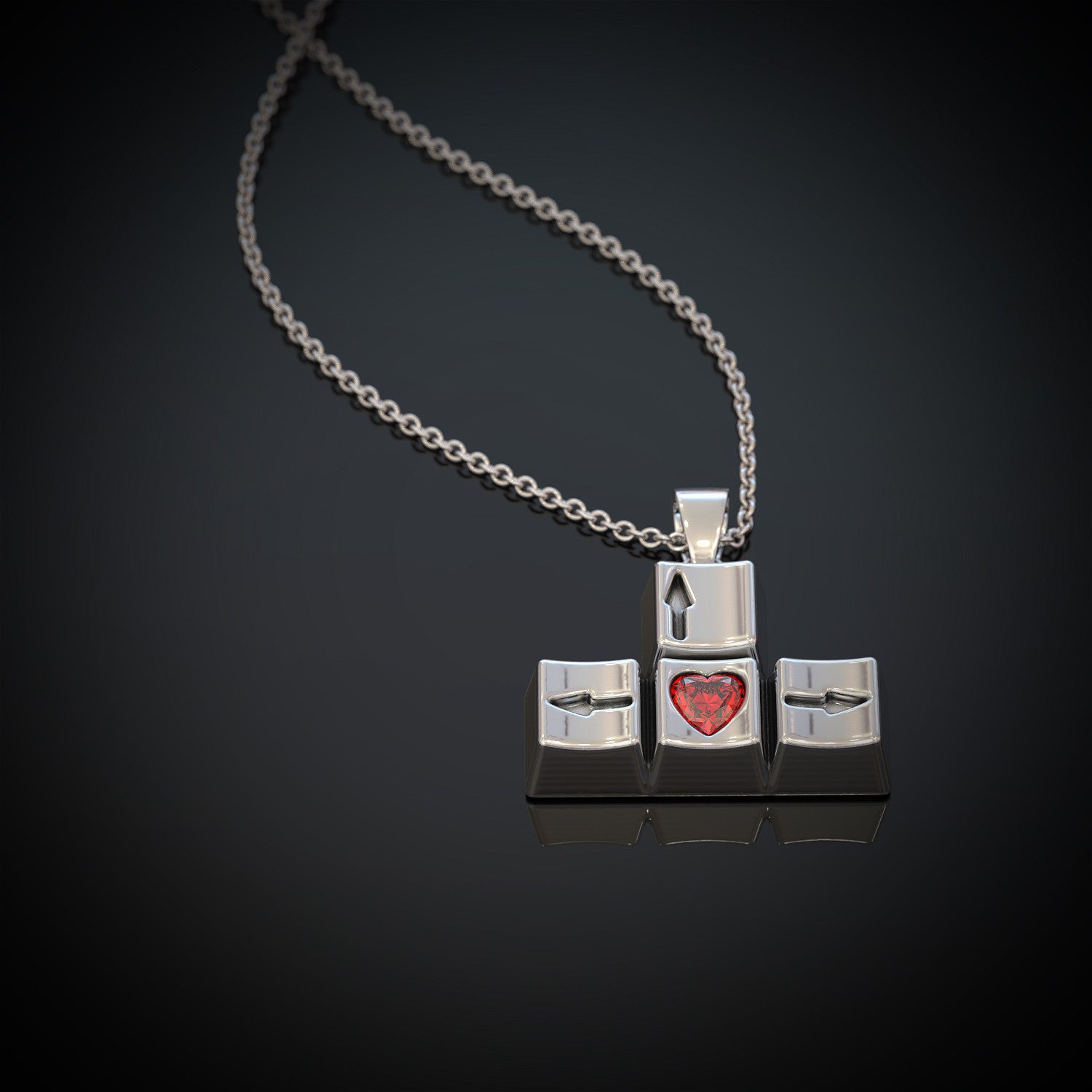 Key Board Heart Necklace