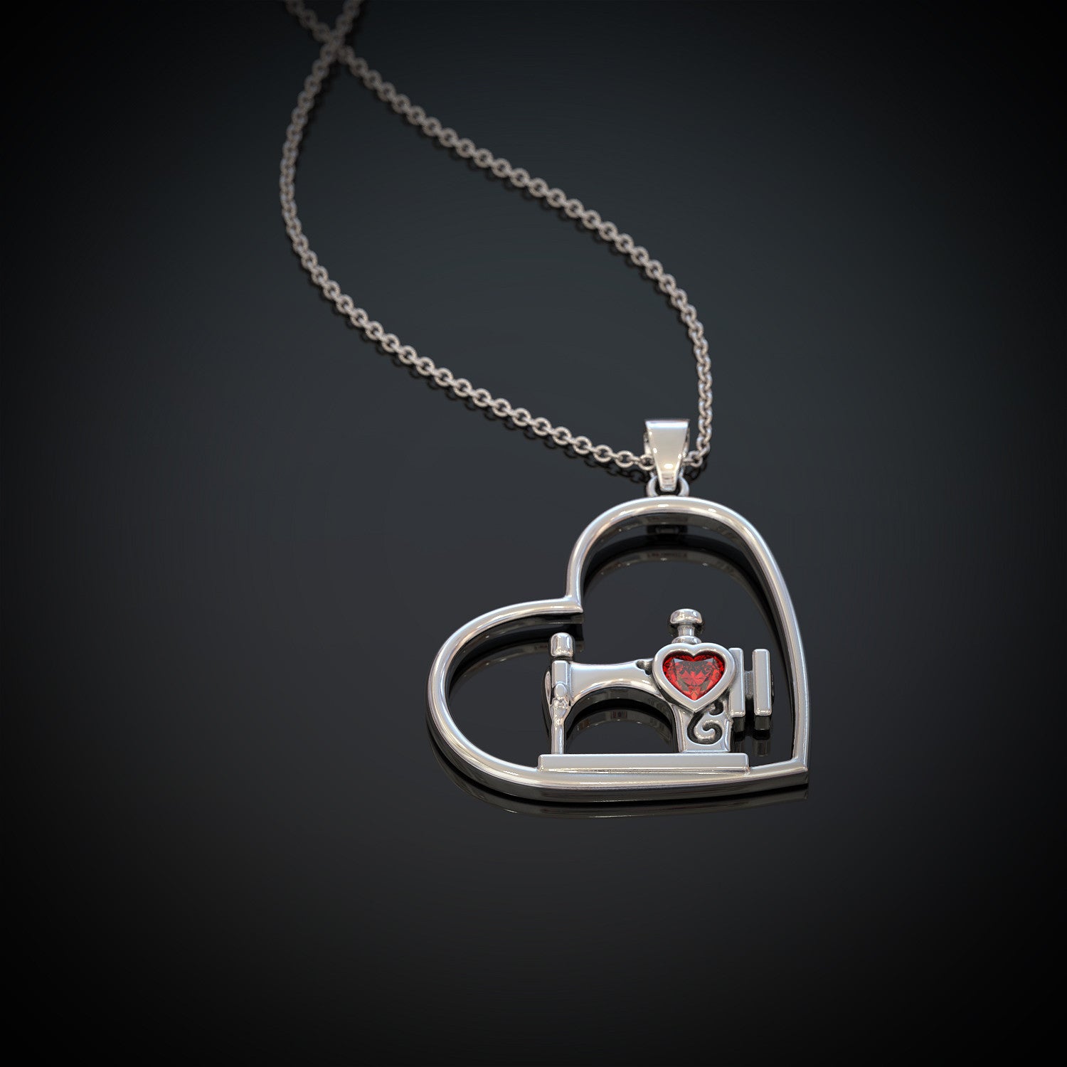 Heart Sewing Necklace