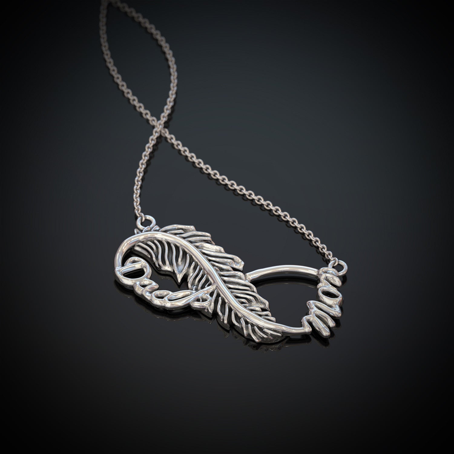 Feather Infinity Necklace
