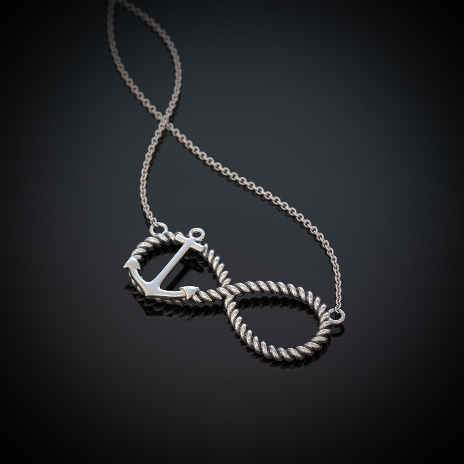 Infinity Rope Anchor Necklace