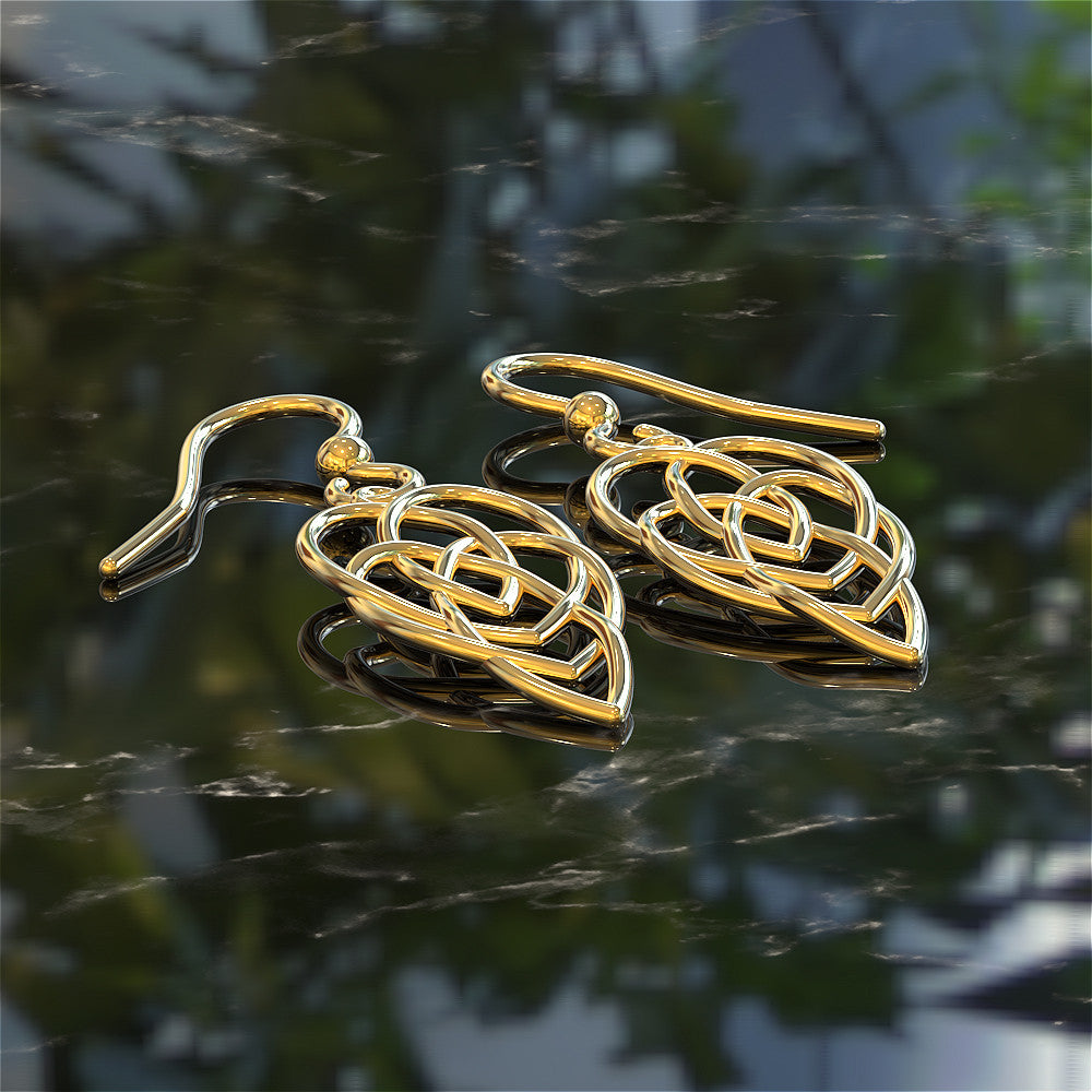 House Of Lor Silver And Irish Gold Celtic Shamrock Stud Earrings |  Nettletons Jewellers
