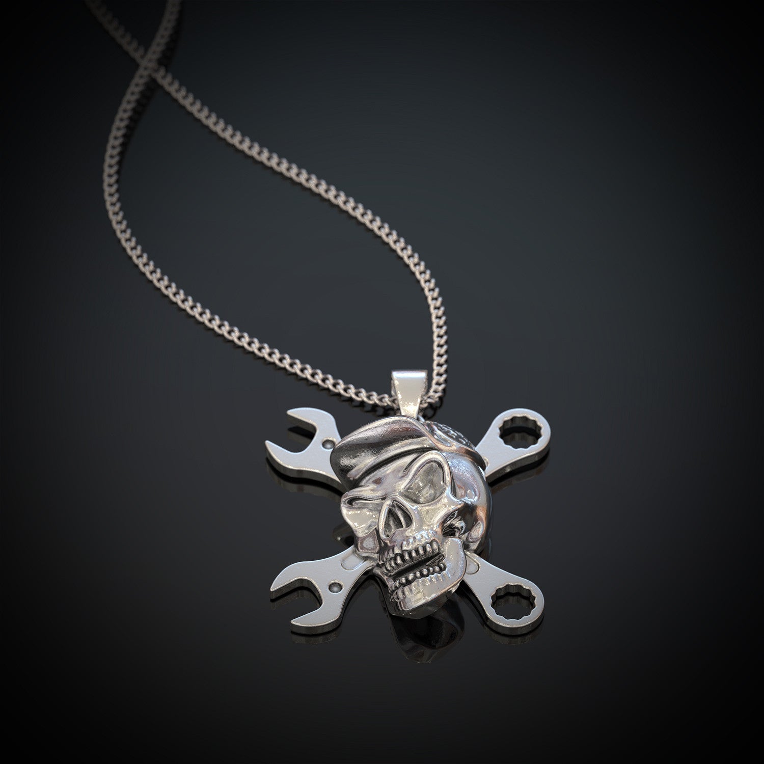 Mechanic Skull Pendant