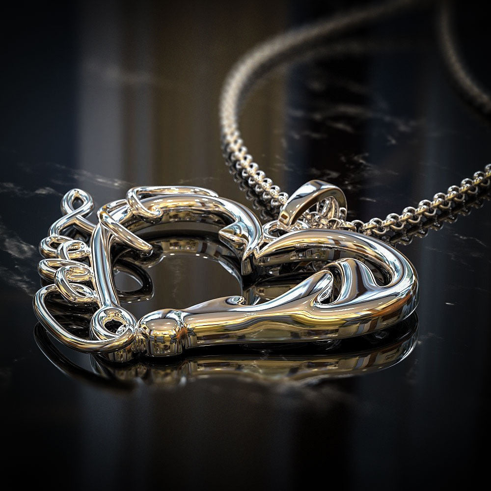 Hunting & Fishing Heart Pendant